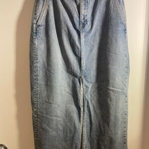 LOFT Light Blue Denim Pencil Skirt